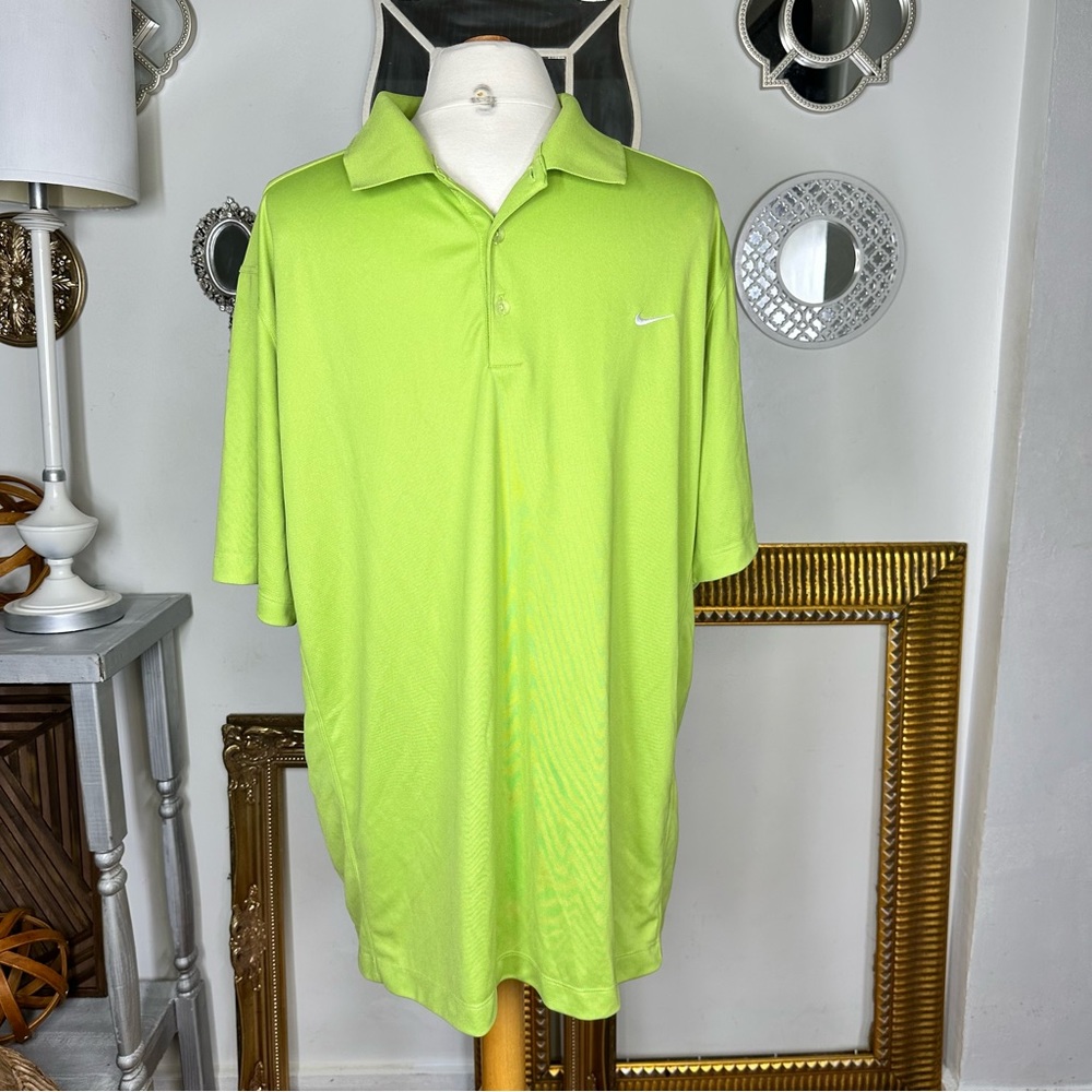 Nike Golf Polo Shirt Mens XXL Green Short Sleeve Logo Embroidered